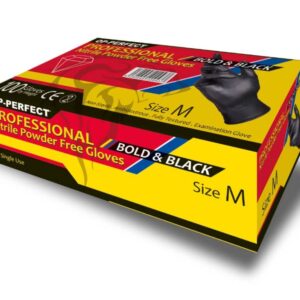 دستکش اوپی پرفکت نیتریل حرفه ای (مشکی) 100 عددی 