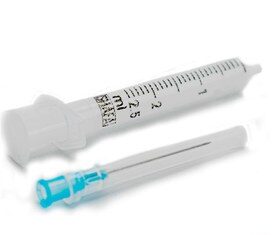 سرنگ سوزن متحرک لوئر اسلیپ 2ml دو تکه با سرسوزن G23