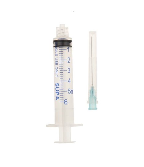 سرنگ سوزن متحرک لوئرلاک 5ml سه تکه با سرسوزن G21
